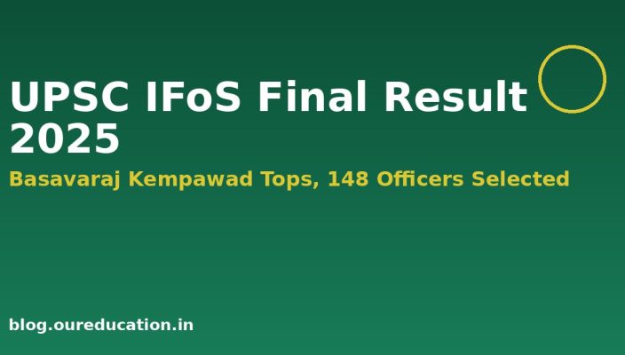 UPSC IFoS Final Result 2025 Basavaraj Kempawad topper announcement banner