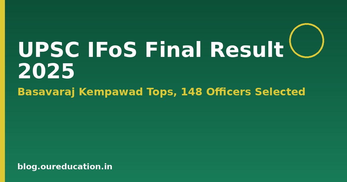 UPSC IFoS Final Result 2025 Basavaraj Kempawad topper banner