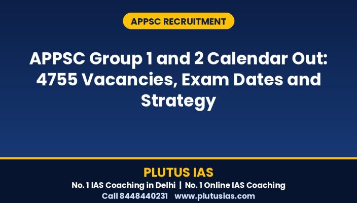 APPSC Group 1 and 2 calendar vacancies and exam dates by Plutus IAS