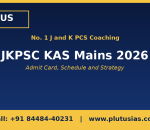 JKPSC KAS Mains 2026 schedule banner by Plutus IAS for J and K PCS aspirants