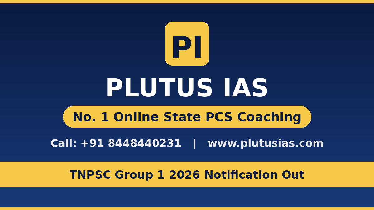 TNPSC Group 1 notification 2026 by Plutus IAS