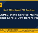 Plutus IAS banner on CGPSC State Service Mains update, No 1 Chhattisgarh PCS coaching