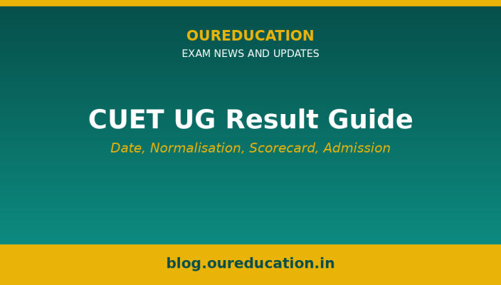 CUET UG result 2026 guide banner by OurEducation exam news