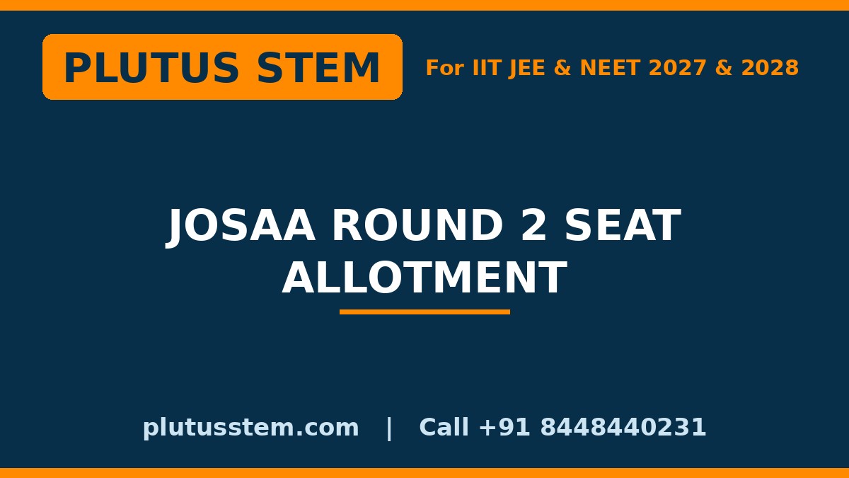 JoSAA Round 2 Seat Allotment process