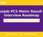Plutus IAS banner for Punjab PCS Mains result and interview preparation roadmap