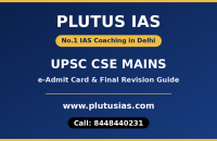 Plutus IAS UPSC CSE Mains 2026 e-Admit Card and revision guide banner