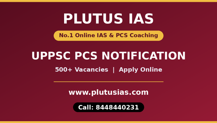 Plutus IAS UPPSC PCS notification 2026 vacancies apply online banner