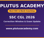 Plutus Academy SSC CGL 2026 correction window and exam update banner