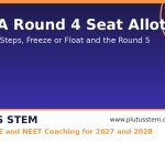 JoSAA Round 4 Seat Allotment guide banner by Plutus STEM, best IIT JEE and NEET coaching for 2027 and 2028