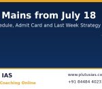 JPSC Mains exam schedule and strategy banner by Plutus IAS, the number one JPSC coaching online