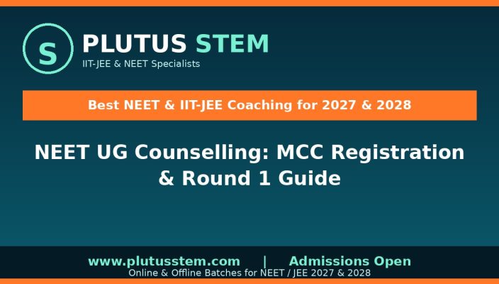 Plutus STEM banner for NEET UG counselling and 2027 2028 preparation