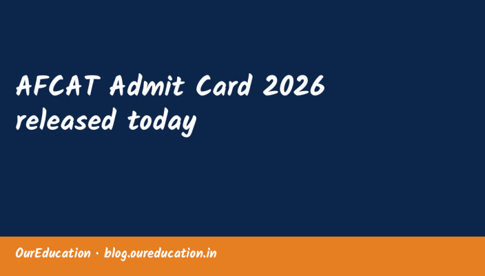 AFCAT Admit Card 2026 released today