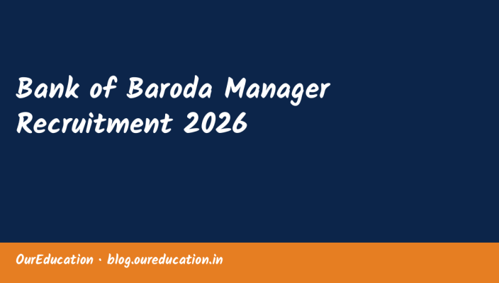 Bank of Baroda Manager Recruitment 2026