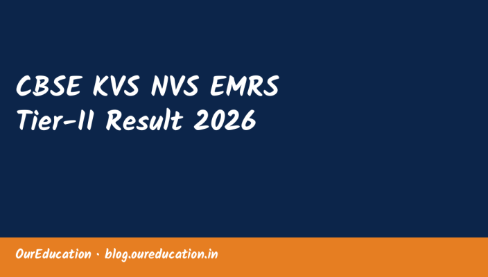 CBSE KVS NVS EMRS Tier-II Result 2026