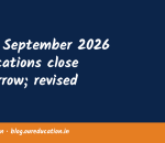 CTET September 2026 applications close tomorrow; revised