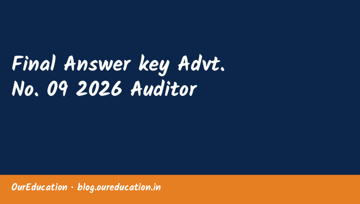 Final Answer key Advt. No. 09 2026 Auditor