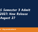 WB HS Semester 3 Admit Card 2027: New Release Date August 27