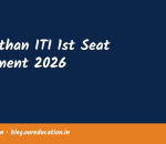 Rajasthan ITI 1st Seat Allotment 2026