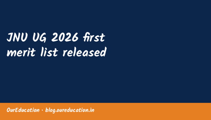 JNU UG 2026 first merit list released