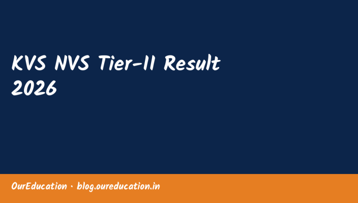 KVS NVS Tier-II Result 2026