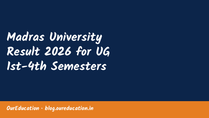 Madras University Result 2026 for UG 1st-4th Semesters