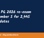 NEET PG 2026 re-exam September 5 for 2,445 candidates