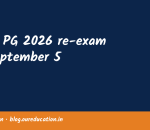 NEET PG 2026 re-exam on September 5