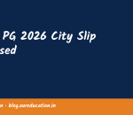 NEET PG 2026 City Slip Released