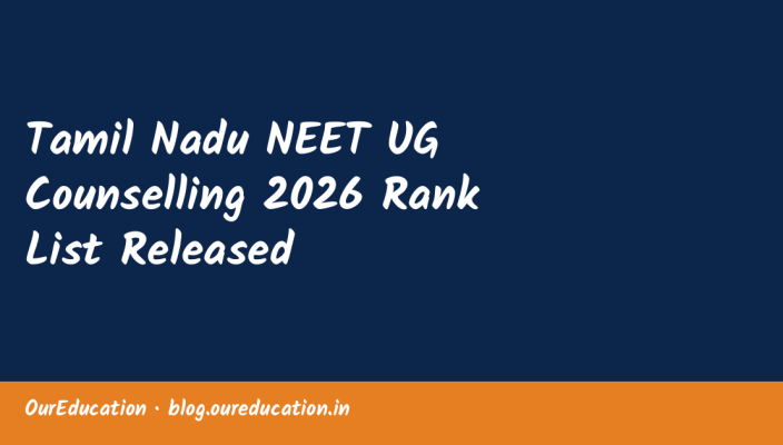 Tamil Nadu NEET UG Counselling 2026 Rank List Released