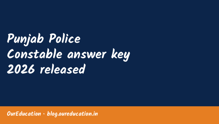 Punjab Police Constable answer key 2026 released