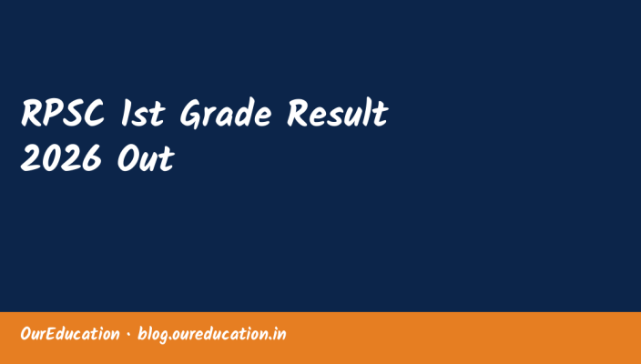 RPSC 1st Grade Result 2026 Out