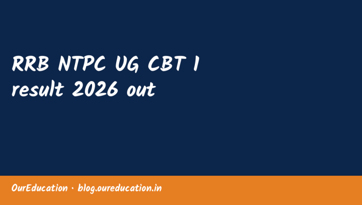 RRB NTPC UG CBT 1 result 2026 out