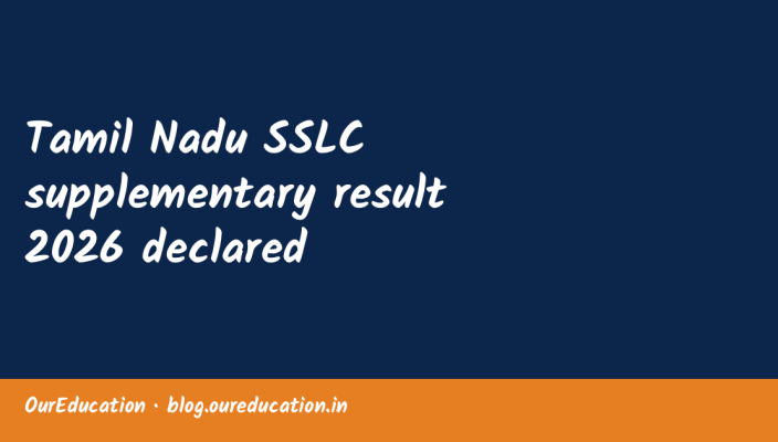 Tamil Nadu SSLC supplementary result 2026 declared