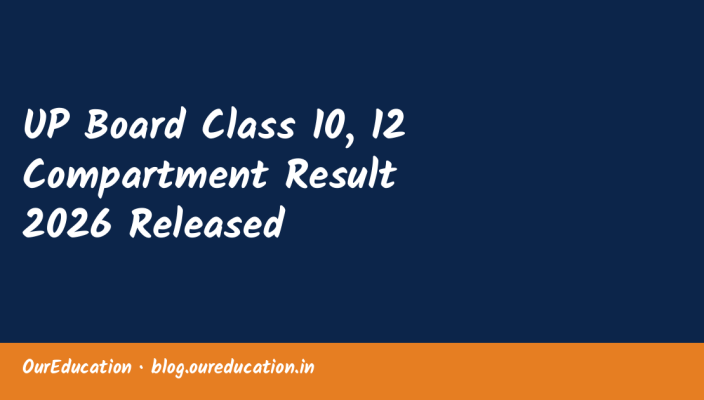 UP Board Class 10, 12 Compartment Result 2026 Released