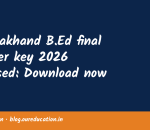 Uttarakhand B.Ed final answer key 2026 released: Download now