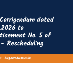 ESIC Corrigendum dated 26.09.2026 to Advertisement No. 5 of 2026 - Rescheduling interview date to 29.09.2026 — Recruitment Notification