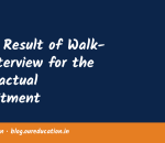 ESIC: Result of Walk-in-Interview for the contractual recruitment