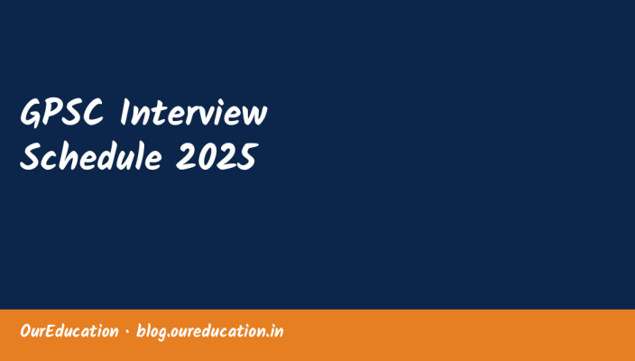 GPSC Interview Schedule 2025