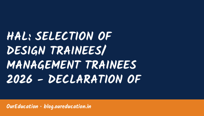 HAL: SELECTION OF DESIGN TRAINEES/ MANAGEMENT TRAINEES 2026 - DECLARATION OF FINAL RESULTS - LIST OF PROVSIONALLY SELECTED CANDIDATES