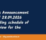 HPSC: Announcement dated 28.09.2026 regarding schedule of Interview for the posts of Assistant District Attorney in Prosecution Department,