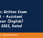 Mppsc: Written Exam Result - Assistant Professor (English) Exam 2025, Dated 28/09/2026
