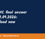 PNH HC final answer key 12.09.2026: Download now