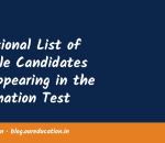 Provisional List of Eligible Candidates for appearing in the Elimination Test (Objective Type-MCQs) to be conducted on 27/09/2026 (Sunday) f