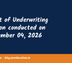 Result of Underwriting Auction conducted on September 04, 2026