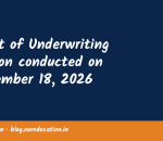 Result of Underwriting Auction conducted on September 18, 2026