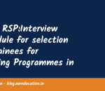 SAIL: RSP:Interview Schedule for selection of Trainees for Training Programmes in Ispat General Hospital (IGH), RSP, Rourkela on stipend bas