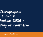 SSC: Stenographer Grade C and D Examination 2026 : Uploading of Tentative Answer Keys along with Candidates’ Response Sheet(s) and inviting