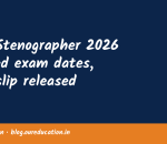 SSC Stenographer 2026 revised exam dates, city slip released