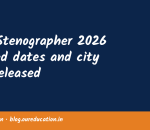 SSC Stenographer 2026 revised dates and city slip released