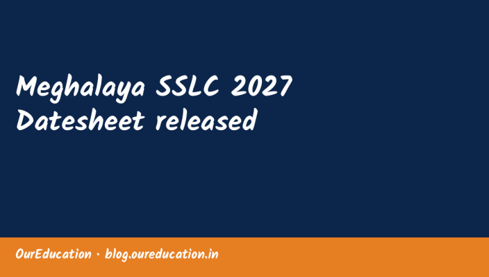 Meghalaya SSLC 2027 Datesheet released